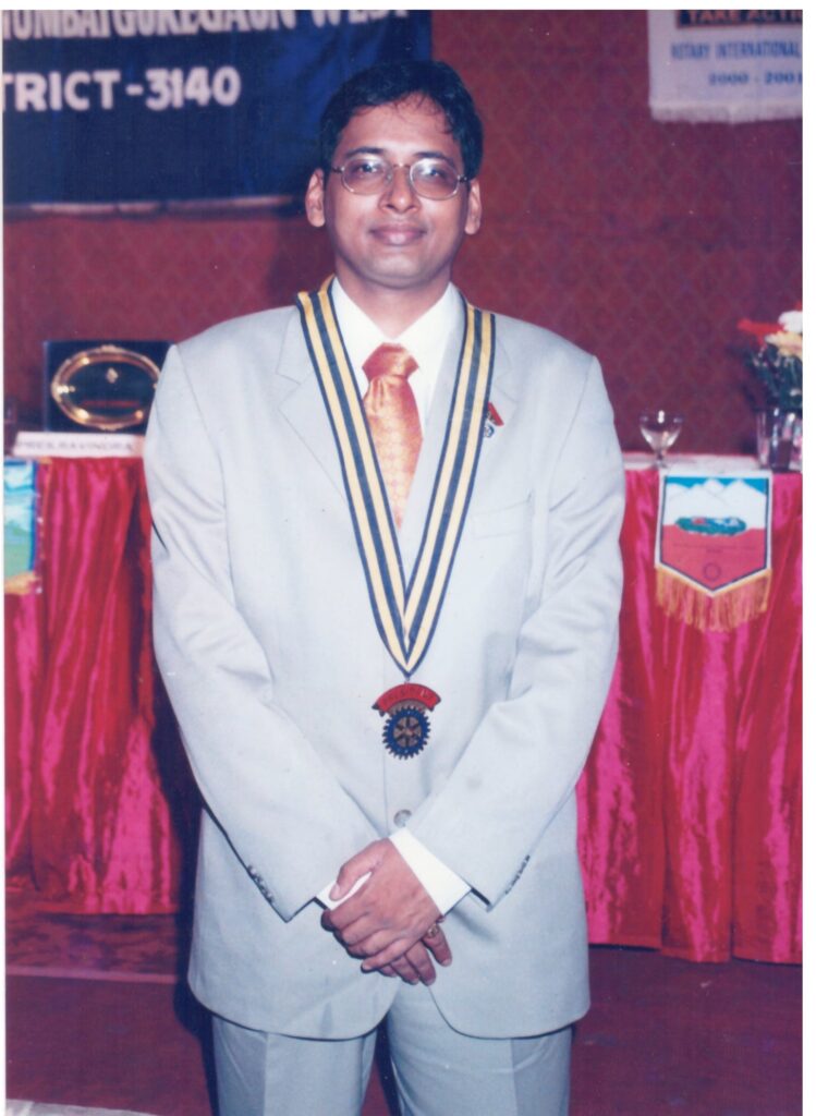 Rotary Club president 2001-2002 Sampath K Iyengar.