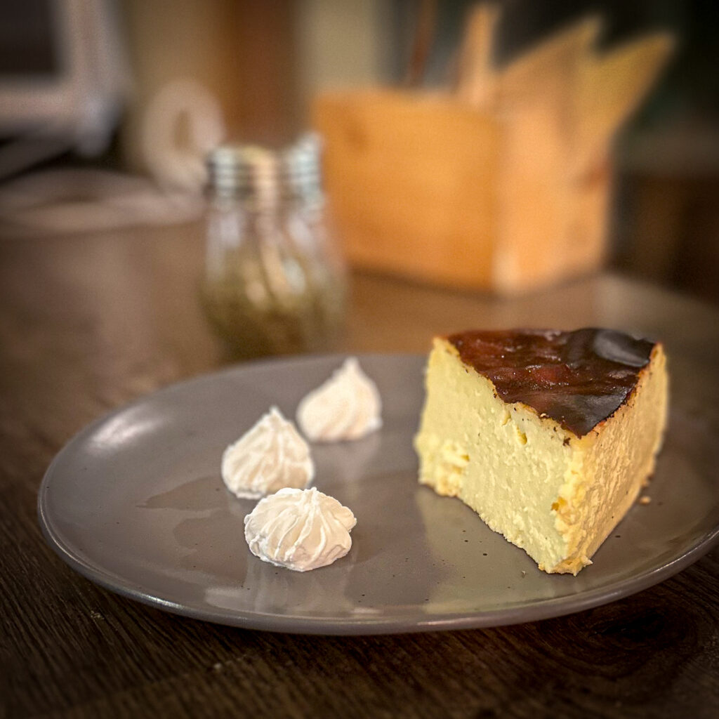 Burnt Basque Cheesecake at Backyard Brew