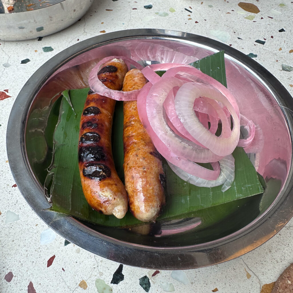 Chicken Ghee Roast Sausage at at We Idliwale Barroom