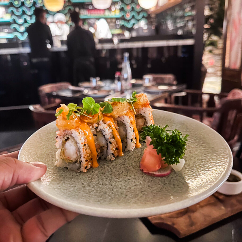 King Prawn Tempura Roll at Eight, Lower Parel