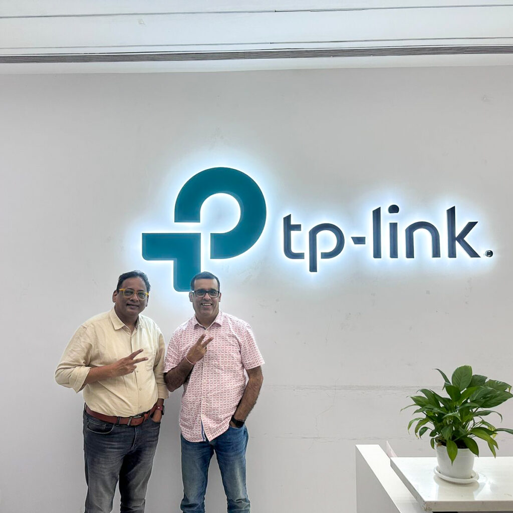 Sampath Iyengar and Sanjay Sehgal at the TP-Link India HQ