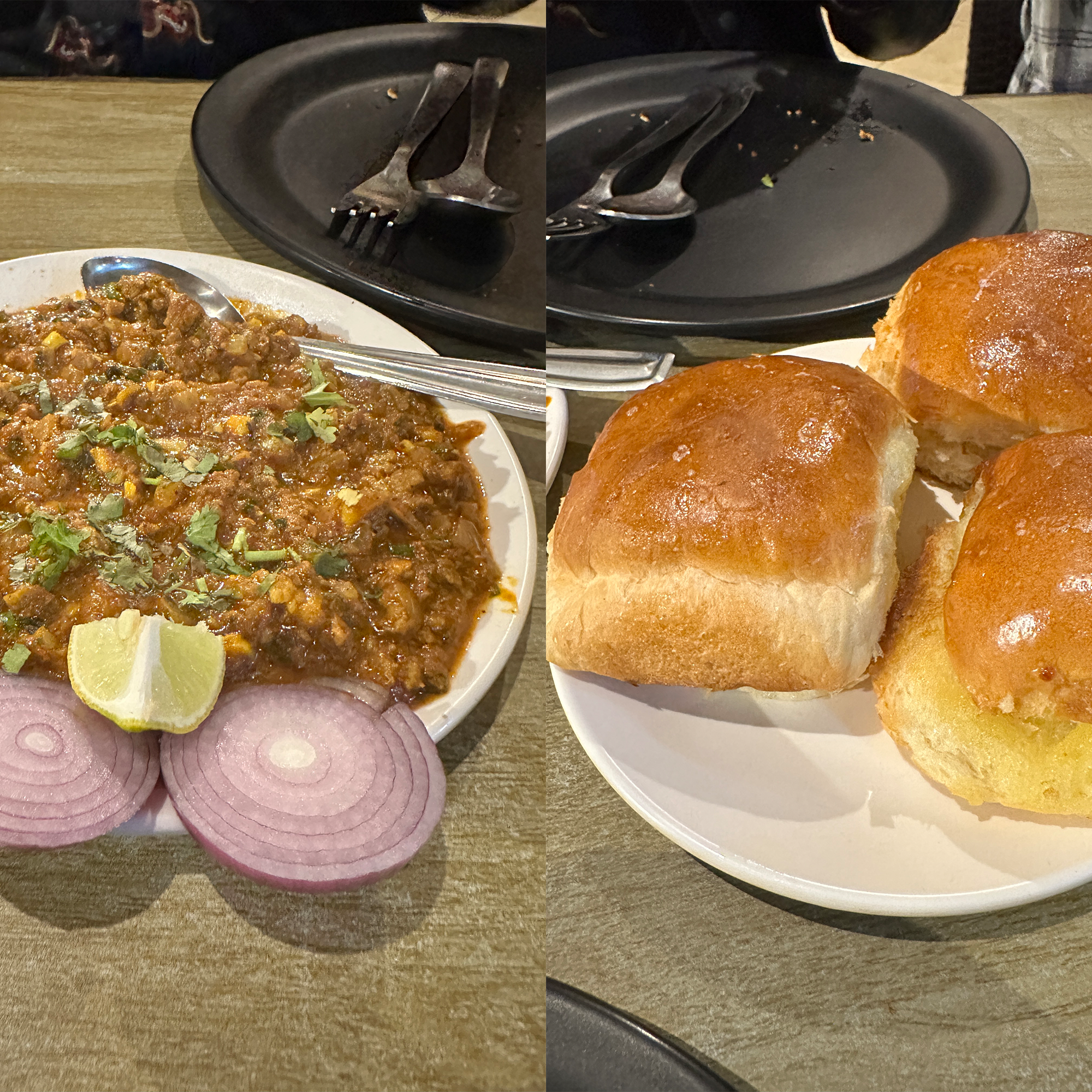 Mutton Keema with Pav at Parradise by Meher Cafe