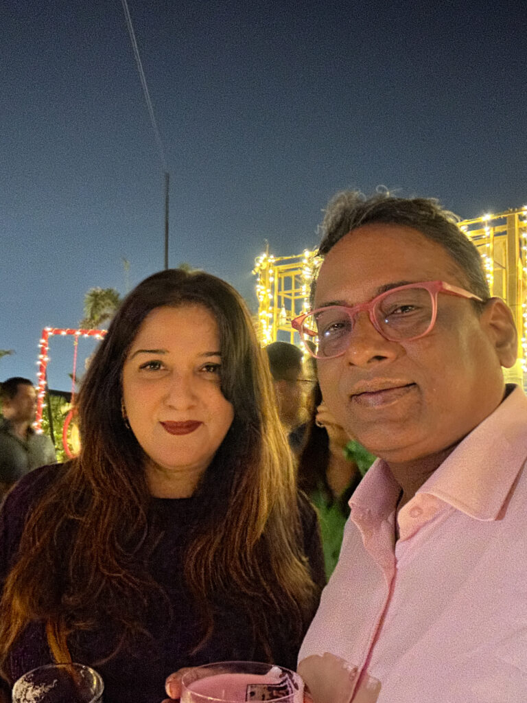 Sampath Iyengar at The Cocktail Club of India with Saloni Malkani