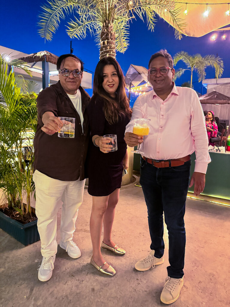 Samapth Iyengar at The Cocktail Club of India with Sameer Malkani and Saloni Malkani