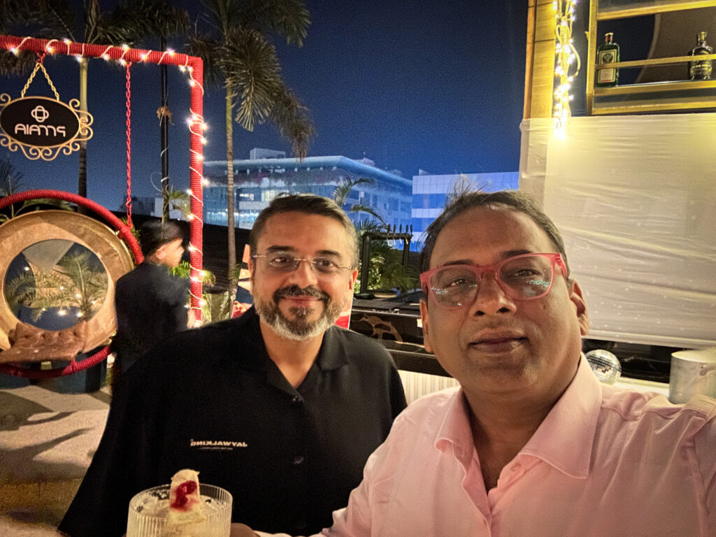 Sampath Iyengar at The Cocktail Club of India with Nayan Maskai