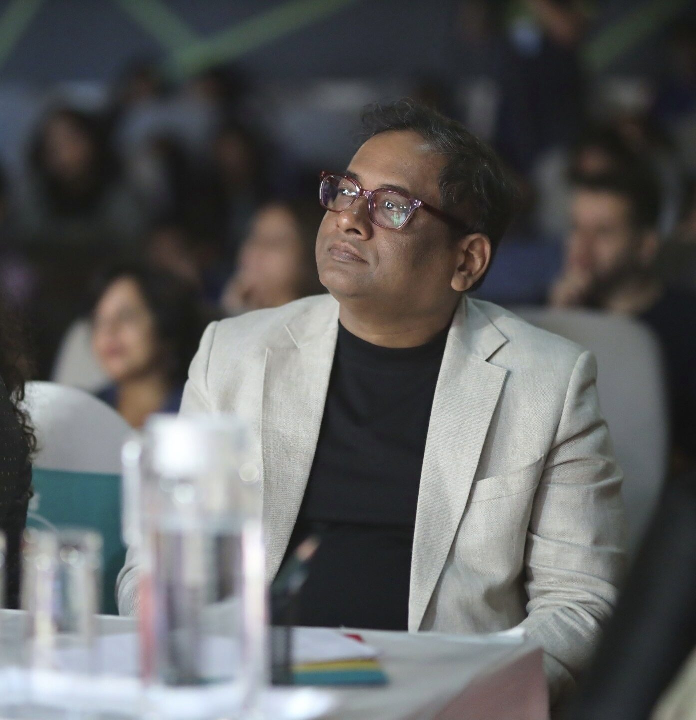 Sampath Iyengar as judge at Inspirus event JBCN International School Oshiwara Mumbai