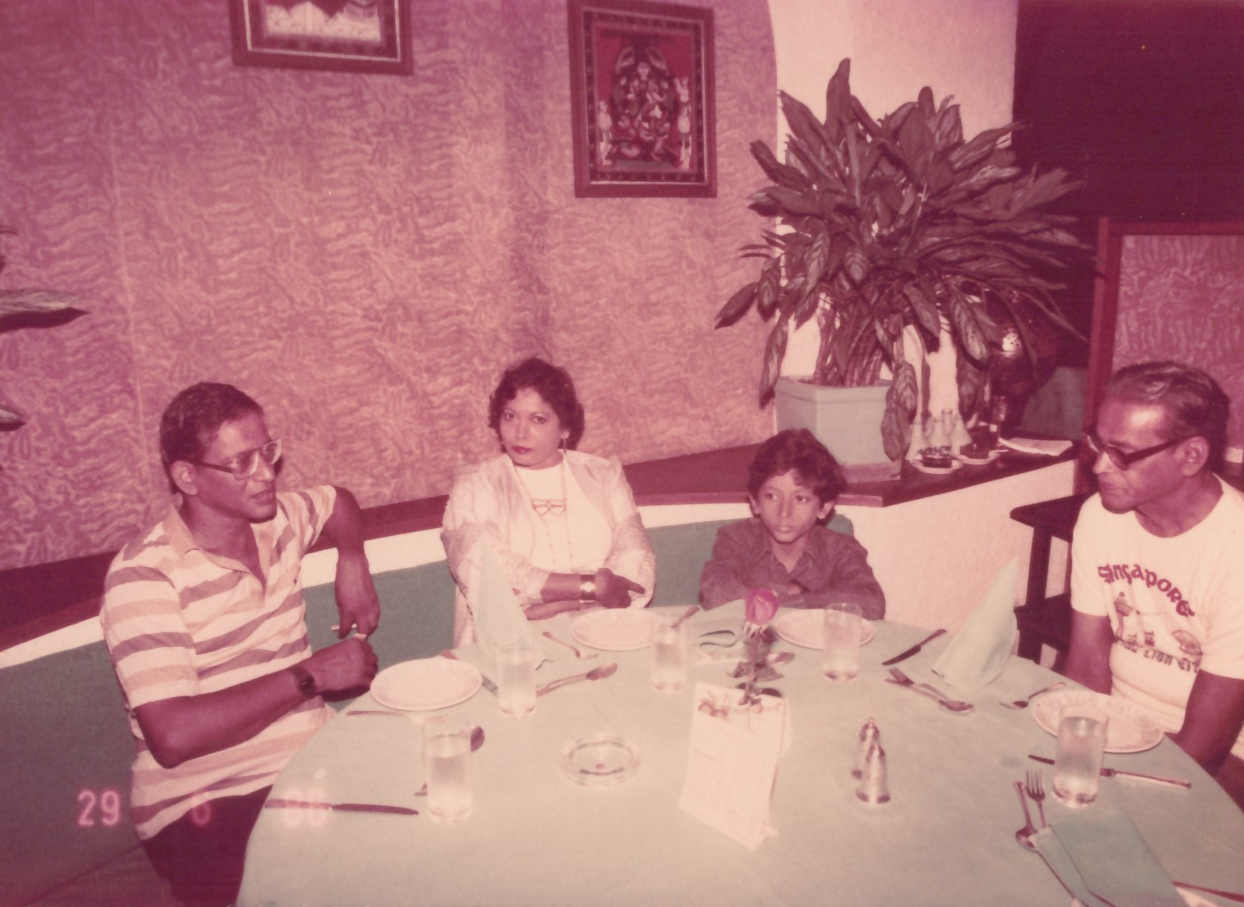 R K Swamy Laudina Iyengar young Carlon Iyengar and grandfather Ramanujam Iyengar at Taj Gateway Mumbai