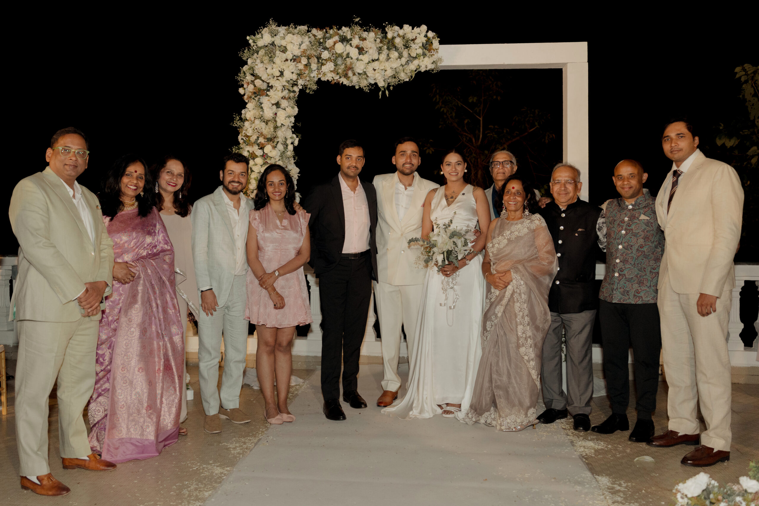 Iyengar and Singh family at Kunal Iyengar and Rachel D'Costa wedding Goa