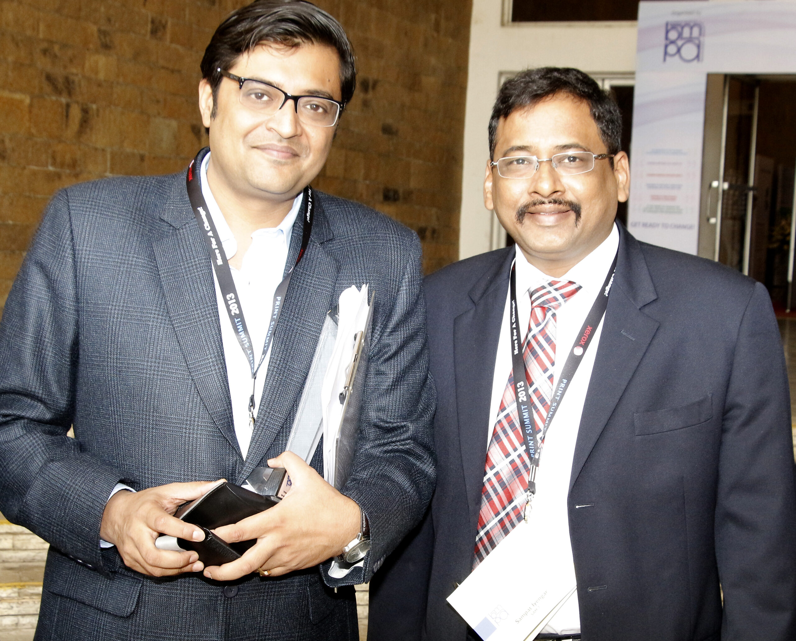 Sampath Iyengar with Arnab Goswami Print Summit 2013