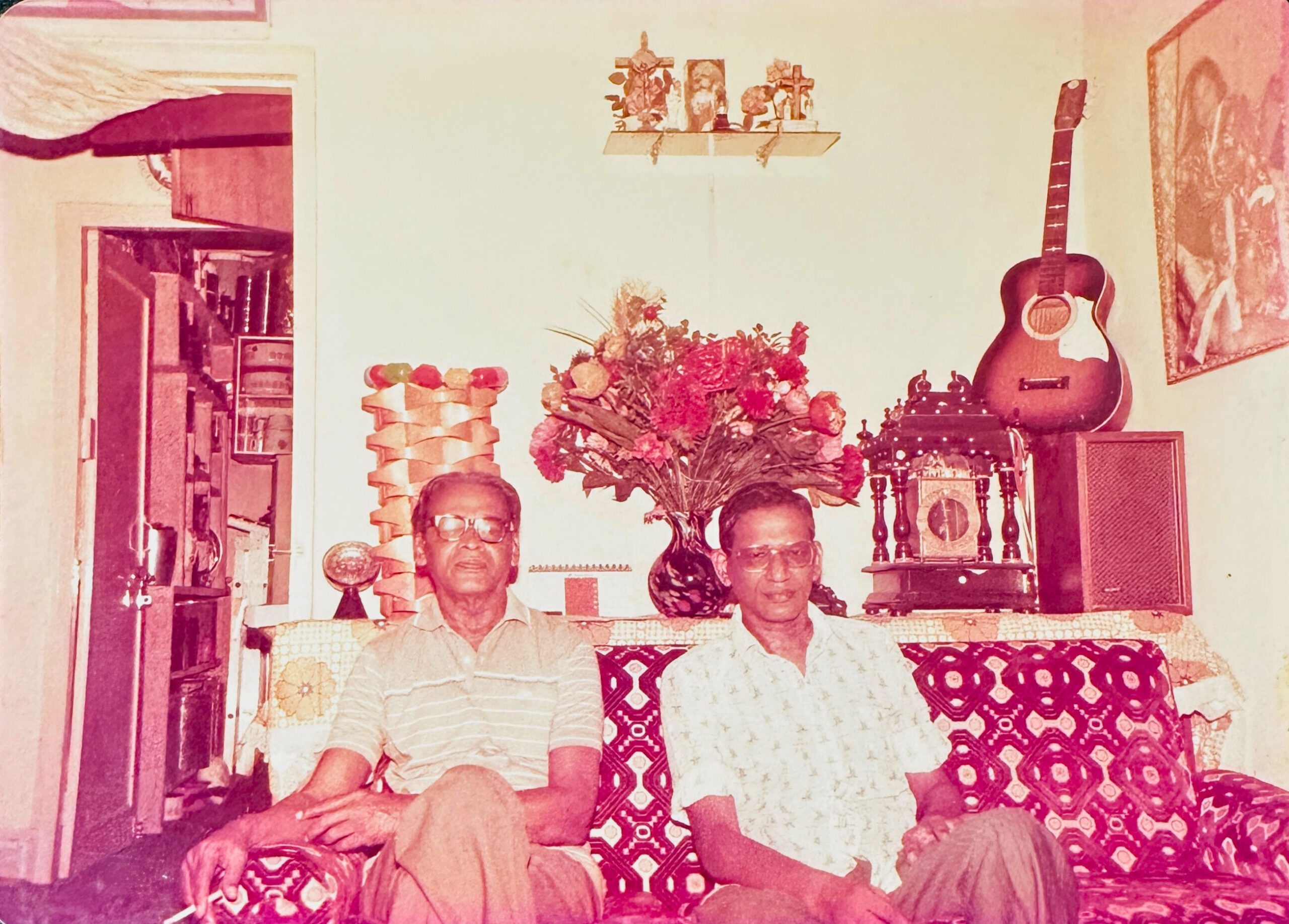 Sampath Iyengar's father and grandfather at the family home in Andheri East Mumbai