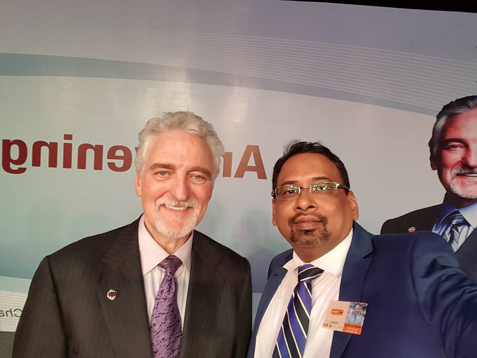 Sampath Iyengar with Dr Ivan Misner founder of BNI at BNI event