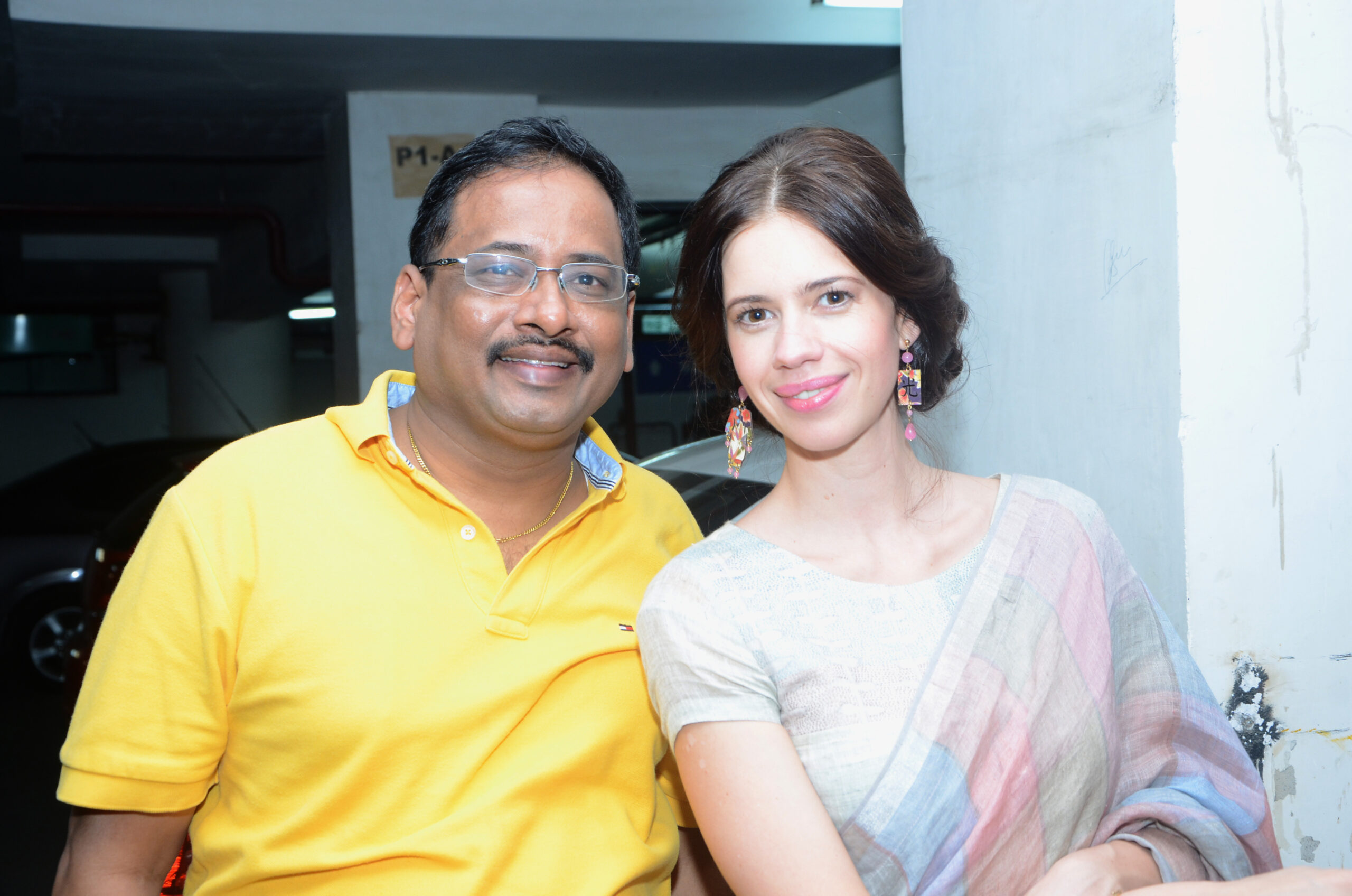 Sampath Iyengar with actress Kalki Koechlin Mumbai
