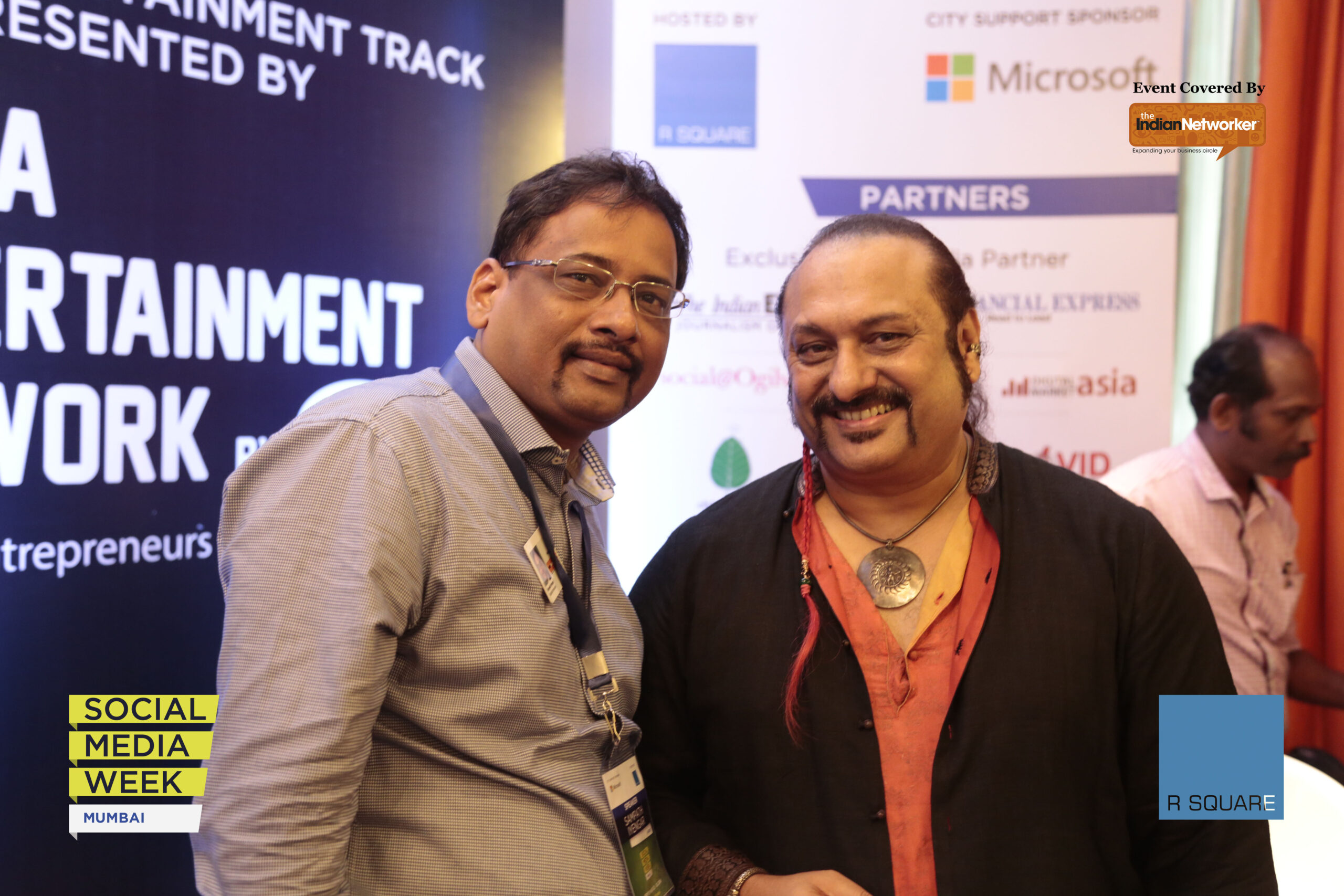 Sampath Iyengar with Leslie Lewis Colonial Cousins Social Media Week Mumbai