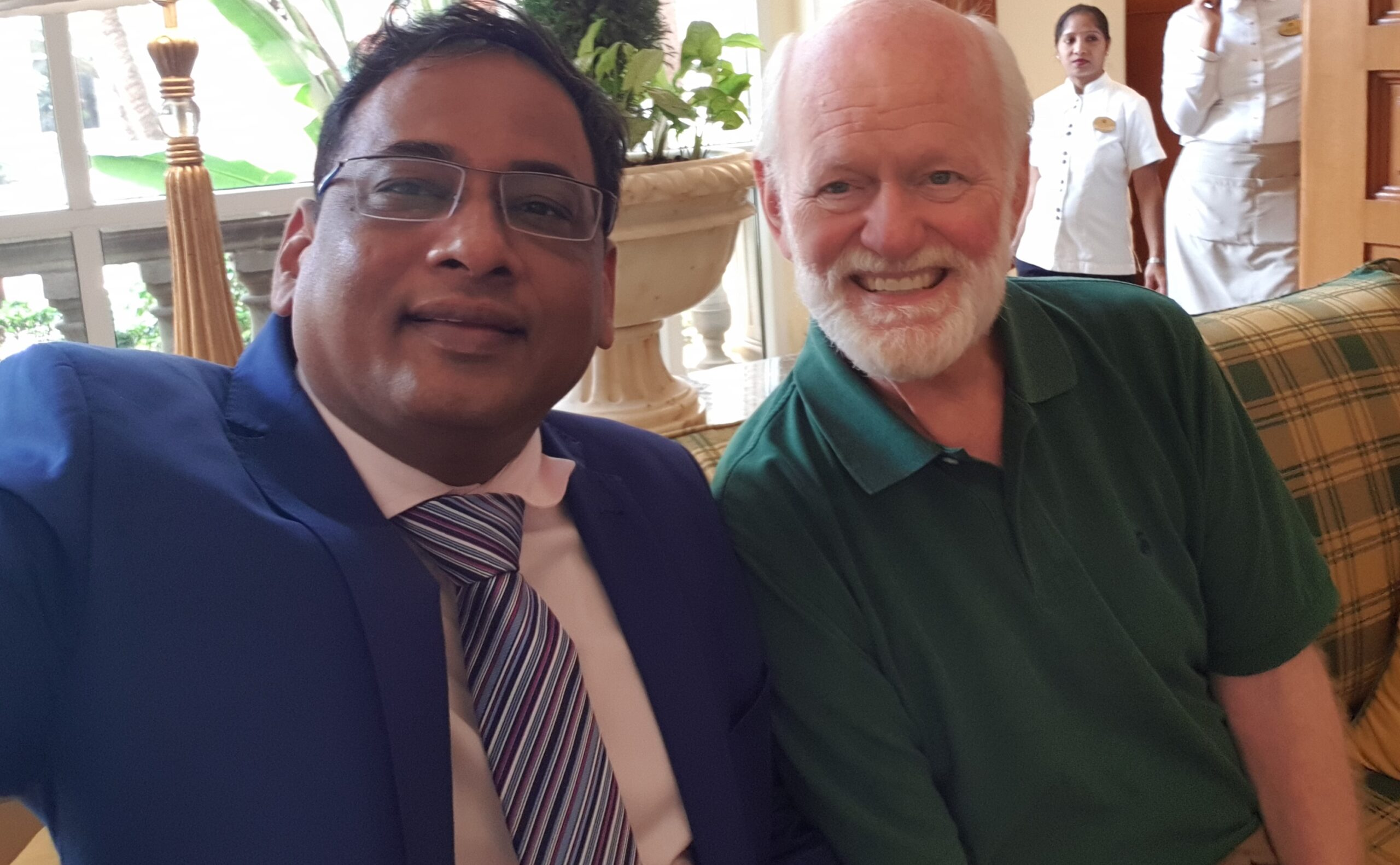 Sampath Iyengar with Marshall Goldsmith number one executive coach