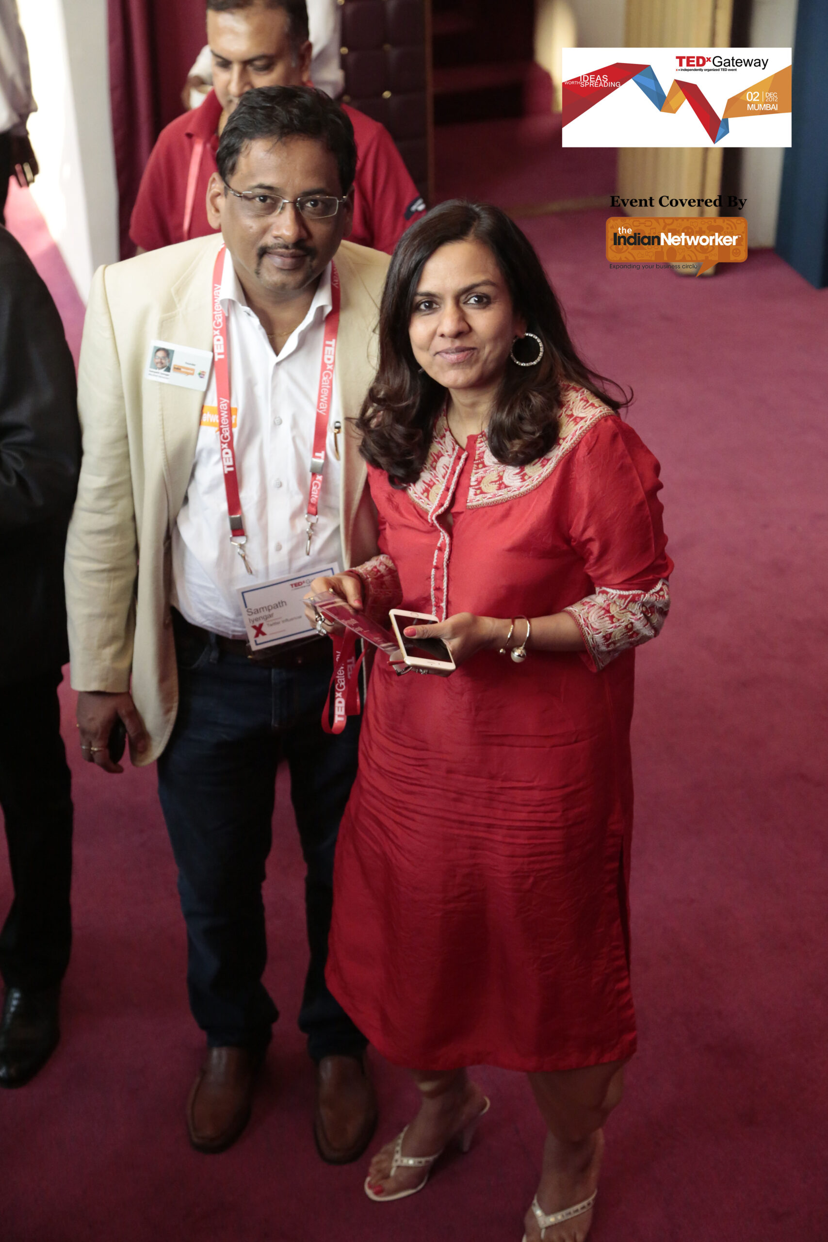 Sampath Iyengar with Sangeeta Jindal at TEDx Gateway Mumbai
