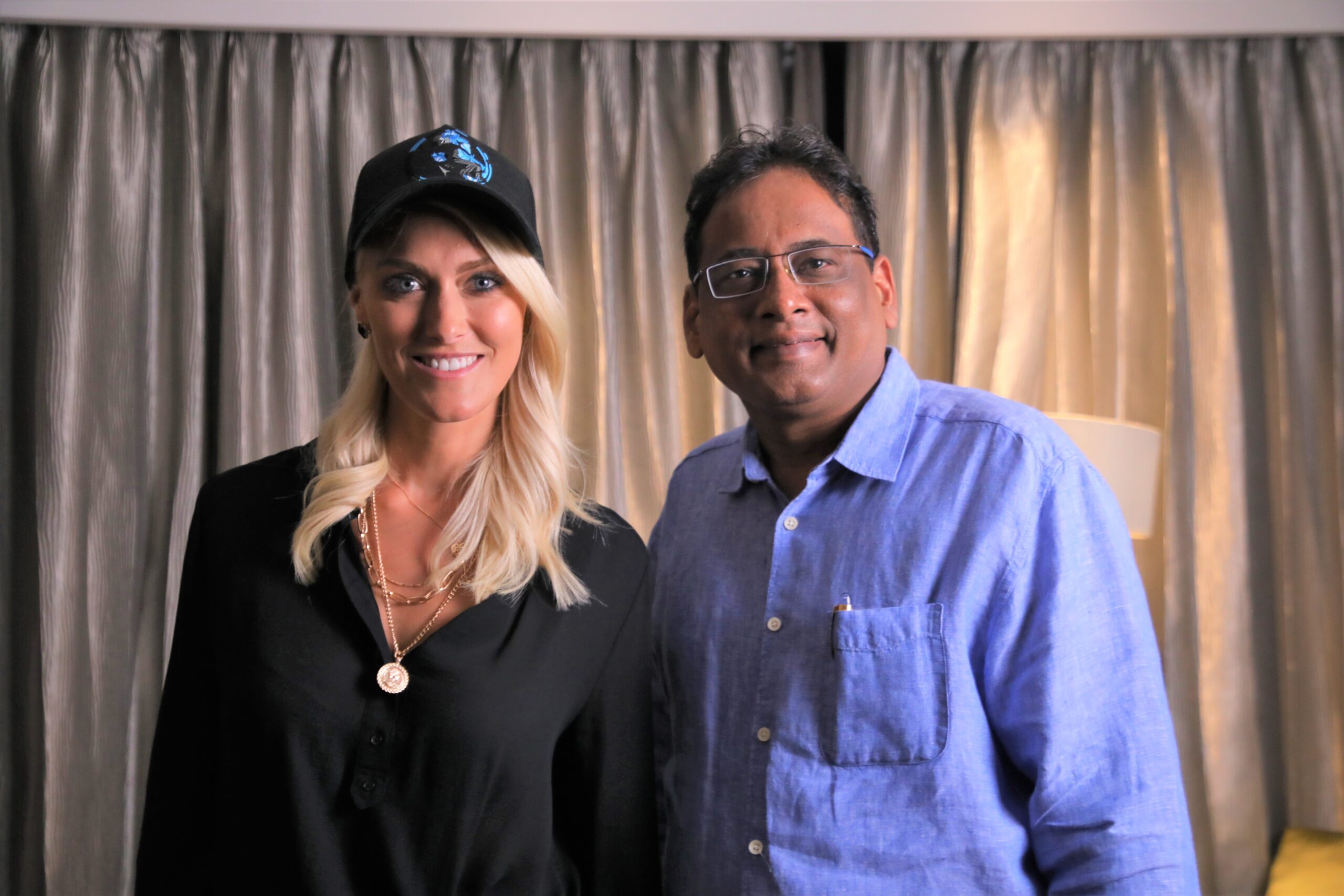 Sampath Iyengar with Supercar Blondie global influencer